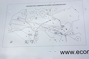 mapka minulého stavu lyžiarskeho strediska /foto: Milan Haring 09.08.2009/