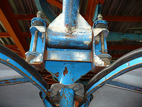 dveřní mechanismus kabinky /foto: Radim Polcer 29.6.2009/