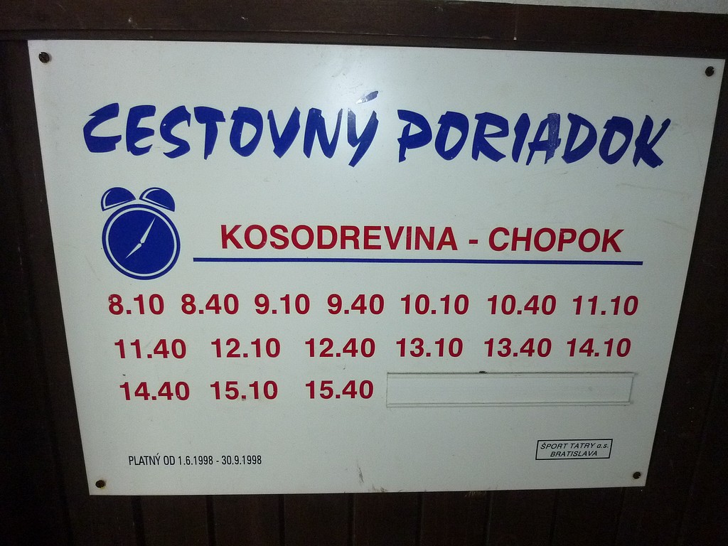 poslední cestovný poriadok z roku 1998...  - foto: Radim Polcer 15.06.2011