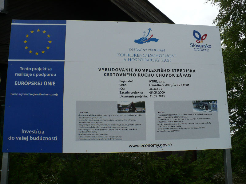 informační tabule  - foto: Radim Polcer 29.6.2009