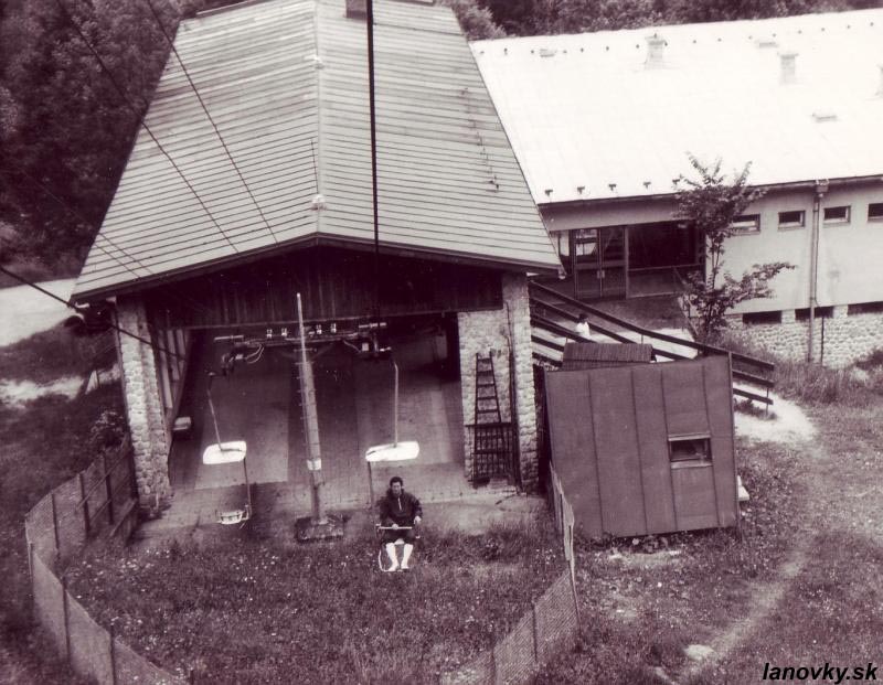 dolná stanica a podpera č. 1  - foto: Roman Gric 17.6.1988