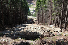 Začiatok výstavby pozemnej lanovky Koliesko - Priehyba /foto: Radim Polcer 1.7.2012/