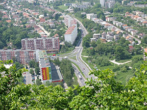 Panoramatický výhľad na mesto z lokality Urpín - vyhliadka /foto: Andrej 22.05.2007/